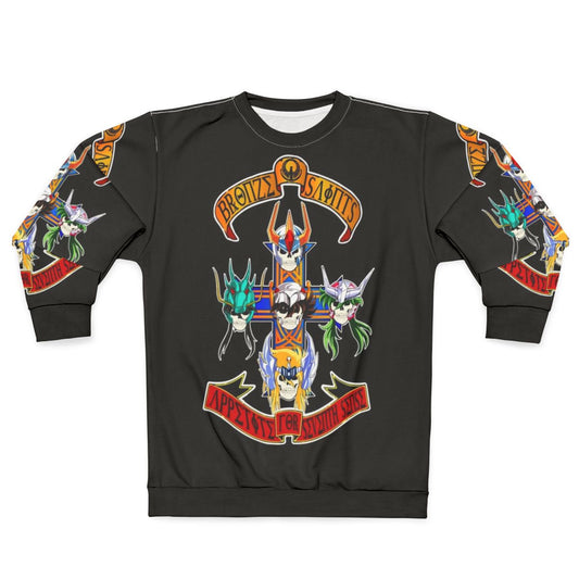 Saint Seiya anime-inspired sweatshirt with Zodiac Knights design