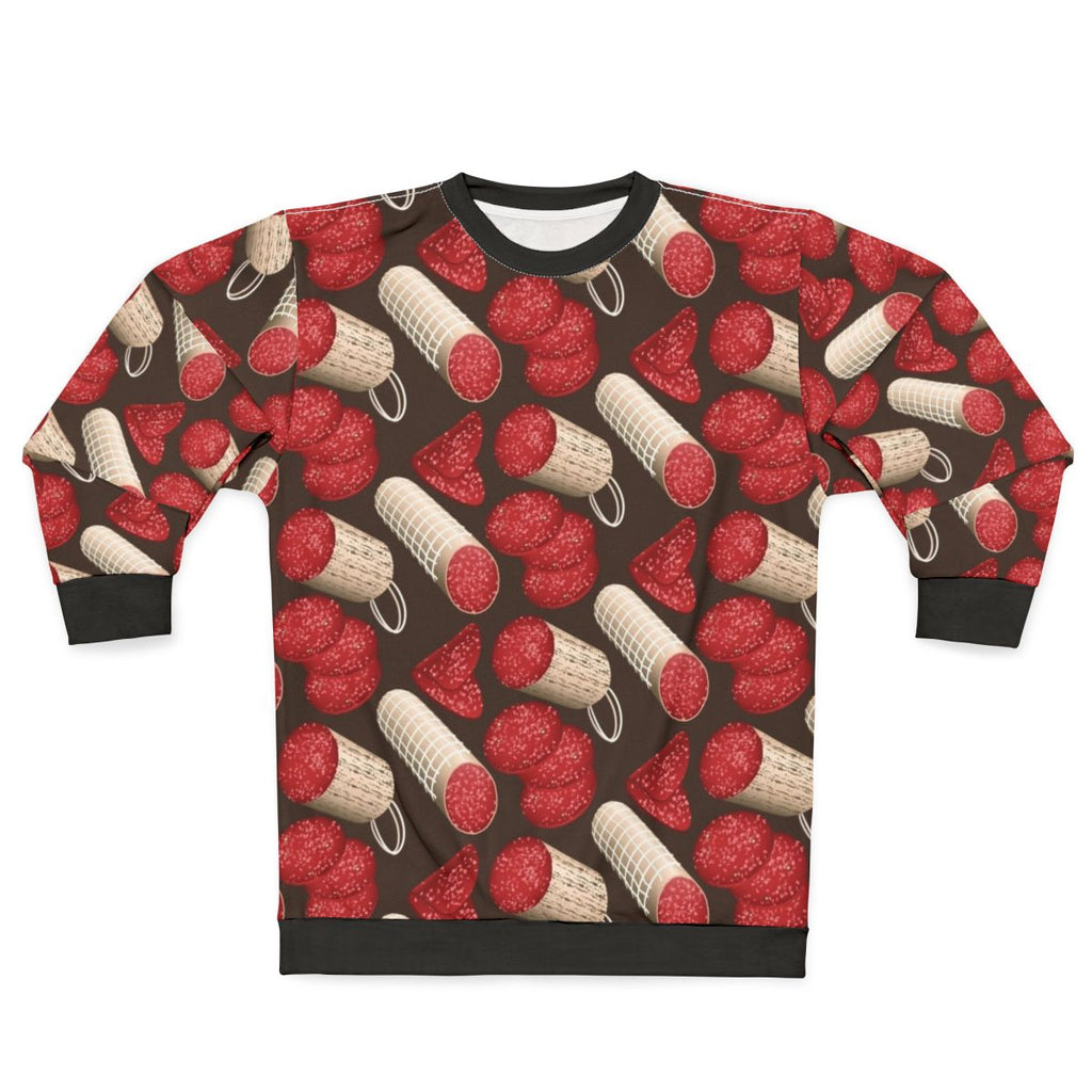 Salami time sweatshirt with a vector pattern design