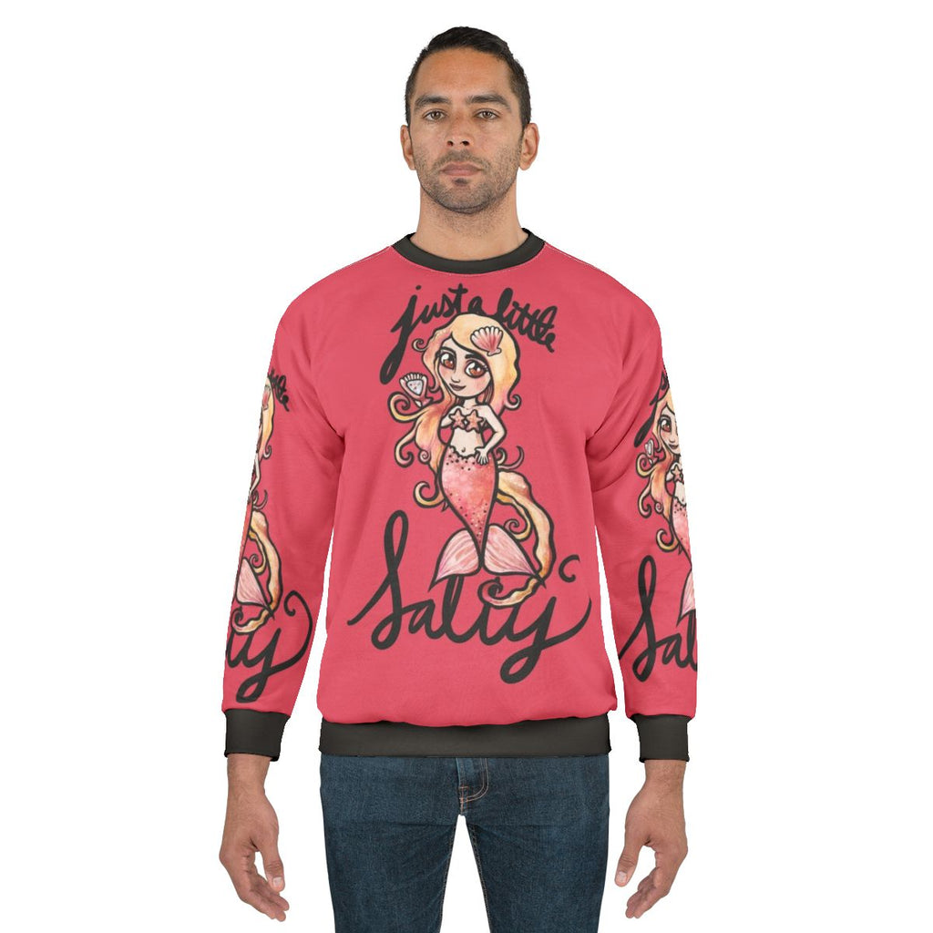 Salty Mermaid Sweatshirt with Nautical Design