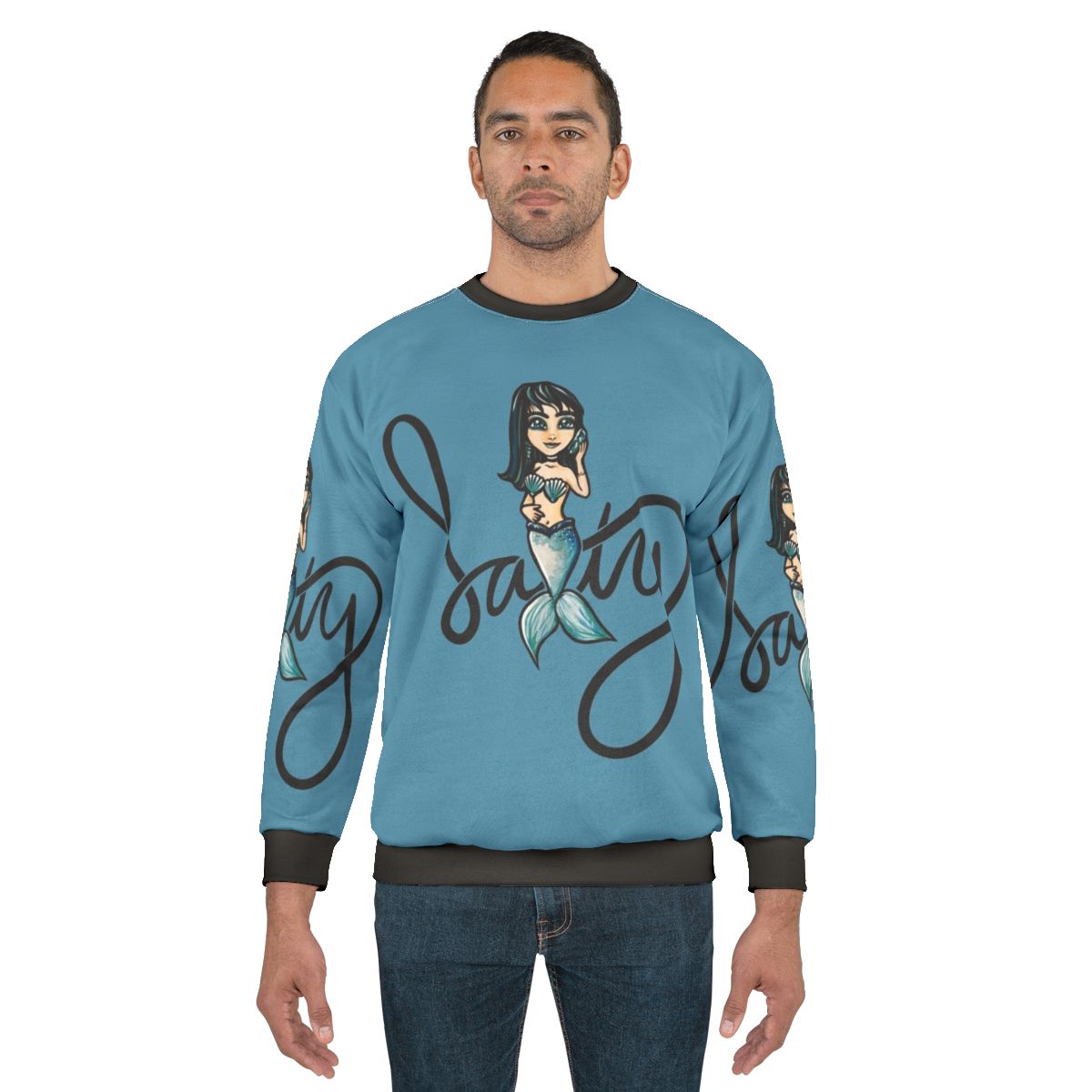 Salty Mermaid Sweatshirt featuring a whimsical mermaid design