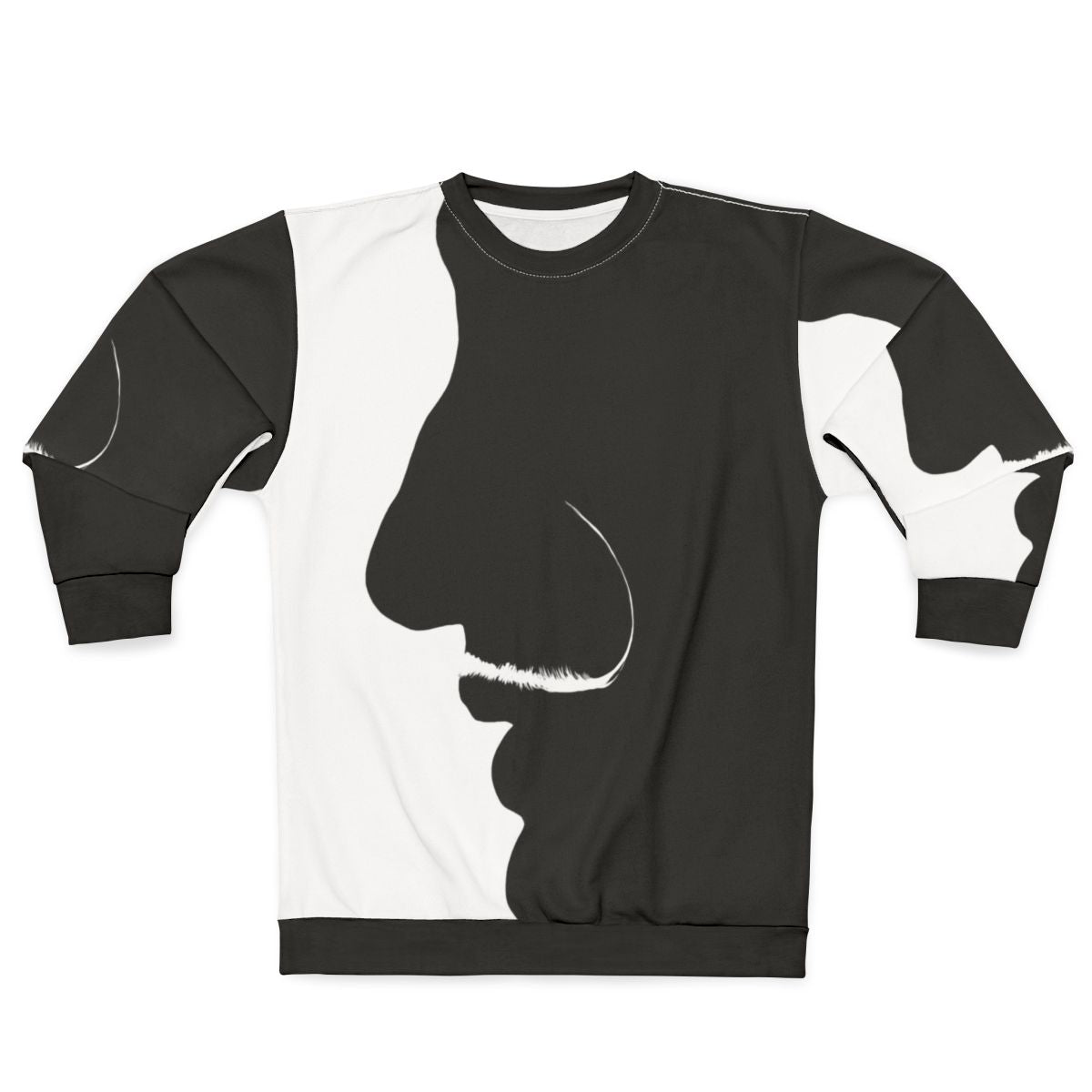 Salvador Dali portrait black and white minimalist sweatshirt