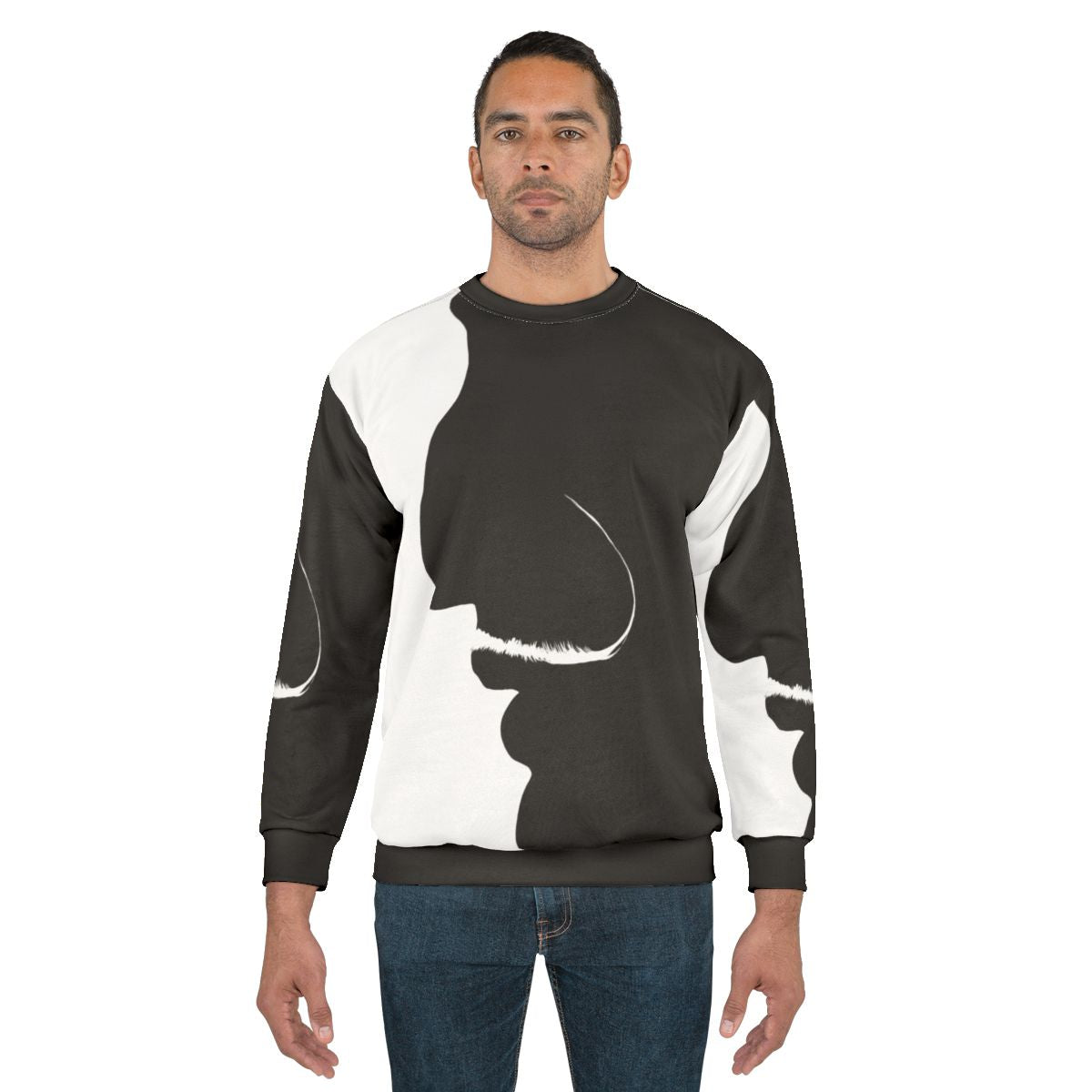 Salvador Dali portrait black and white minimalist sweatshirt