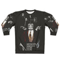 Salvador Dali surreal portrait on a black sweatshirt