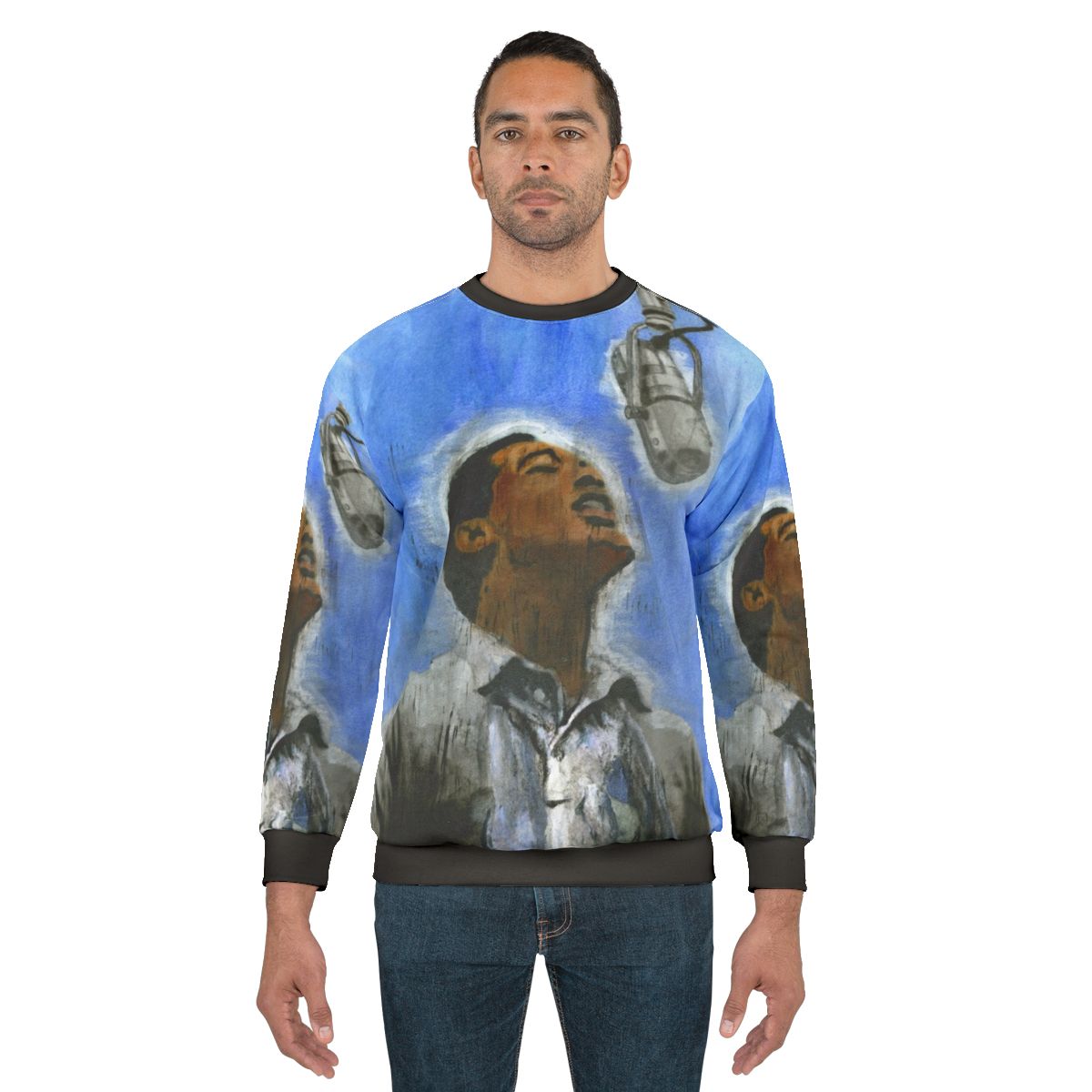 Vintage Sam Cooke Soul Music Portrait Sweatshirt