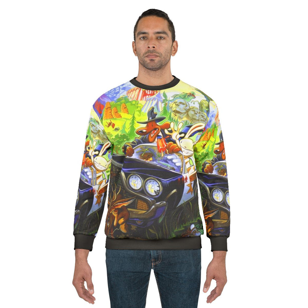 Sam Max Retro Gaming Pixel Art Sweatshirt