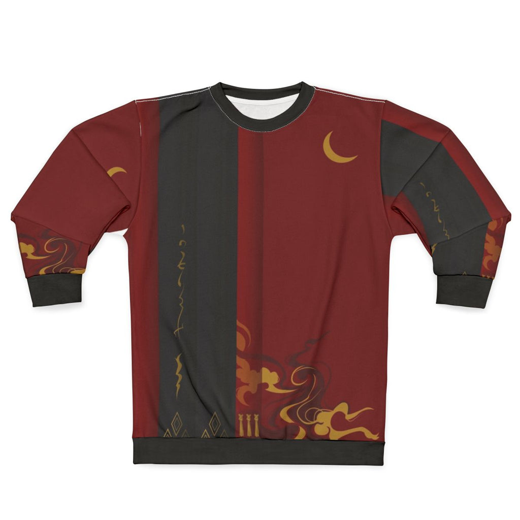 Samurai-inspired fashion sweatshirt with Japanese design elements