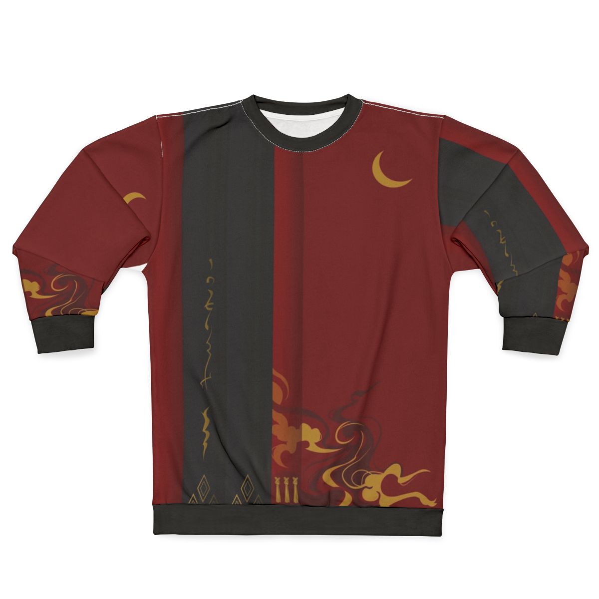 Samurai-inspired fashion sweatshirt with Japanese design elements