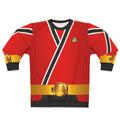 Samurai Red Sweatshirt with Anime Inspired Design