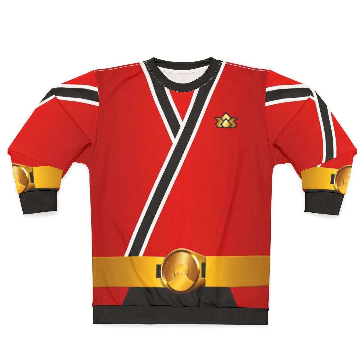 Samurai Red Sweatshirt with Anime Inspired Design