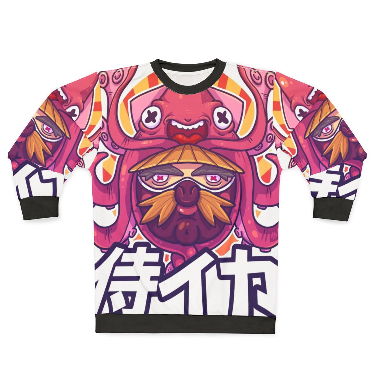 Samurai Squid Sweatshirt - Anime-Inspired Cartoon Superhero Design
