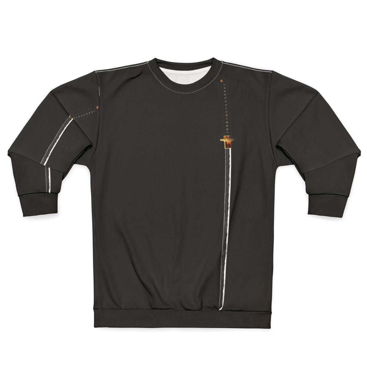Samurai katana sweatshirt with Japanese warrior design