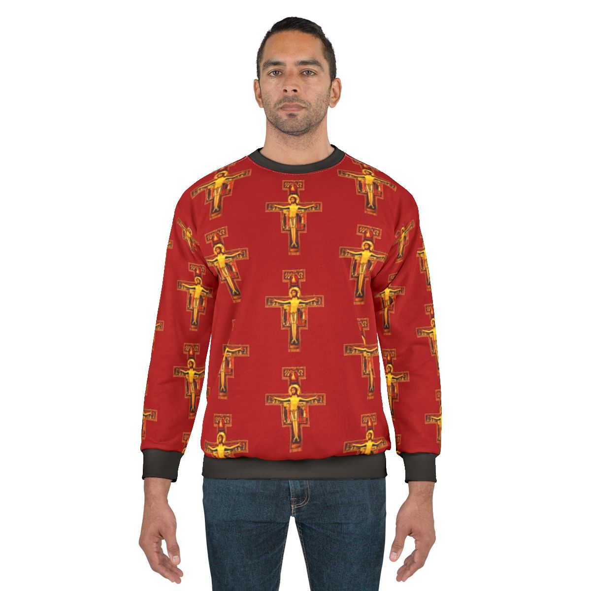San Damiano Crucifix St Francis of Assisi Catholic Sweatshirt