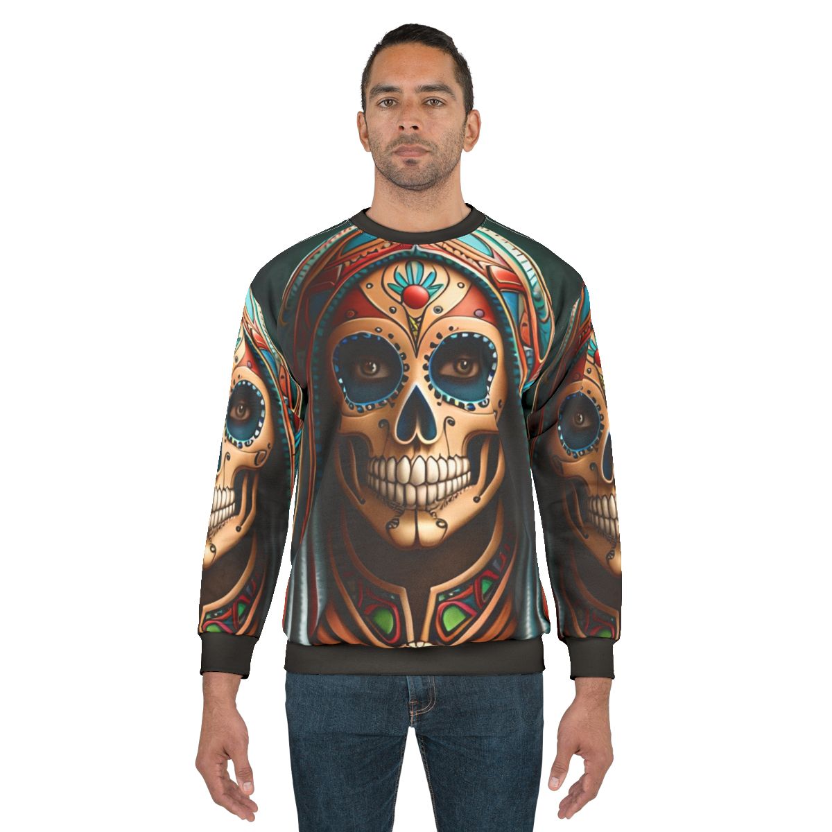 Santa Muerte Skull Sweatshirt