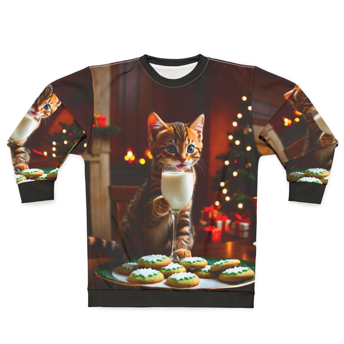 Santa's Secret Helper Cat Sweatshirt