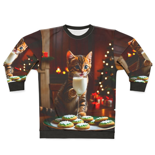 Santa's Secret Helper Cat Sweatshirt