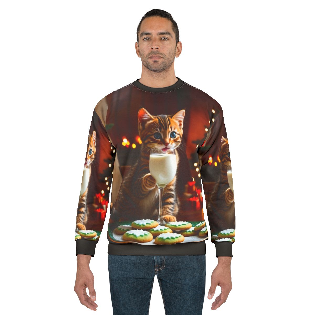 Santa's Secret Helper Cat Sweatshirt