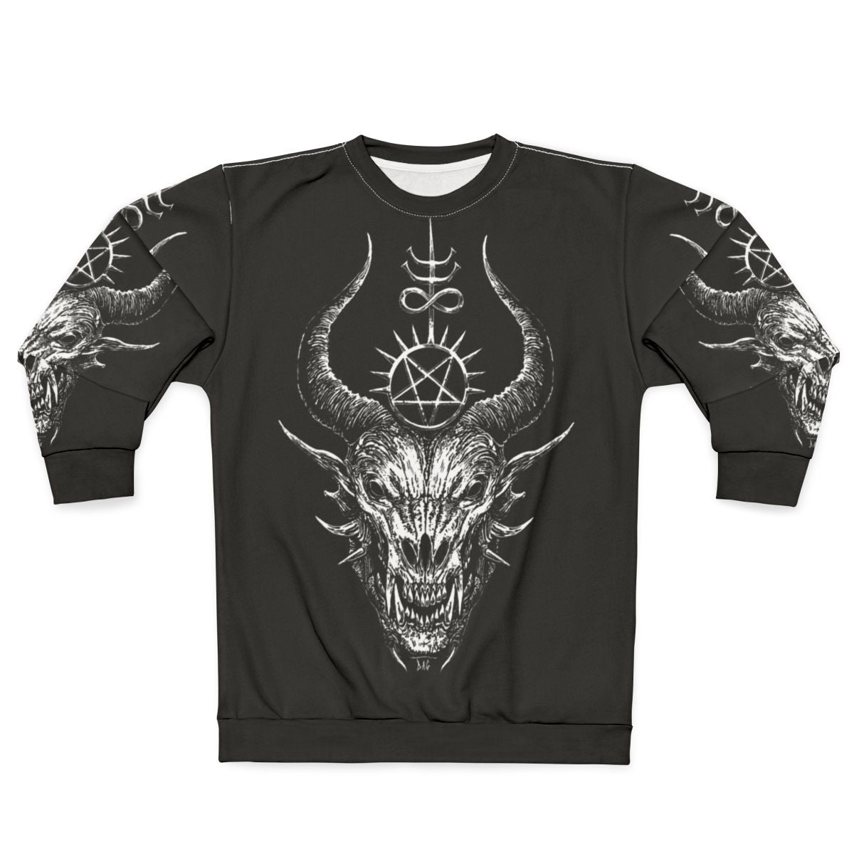 Satanic demon sweatshirt with dark gothic design