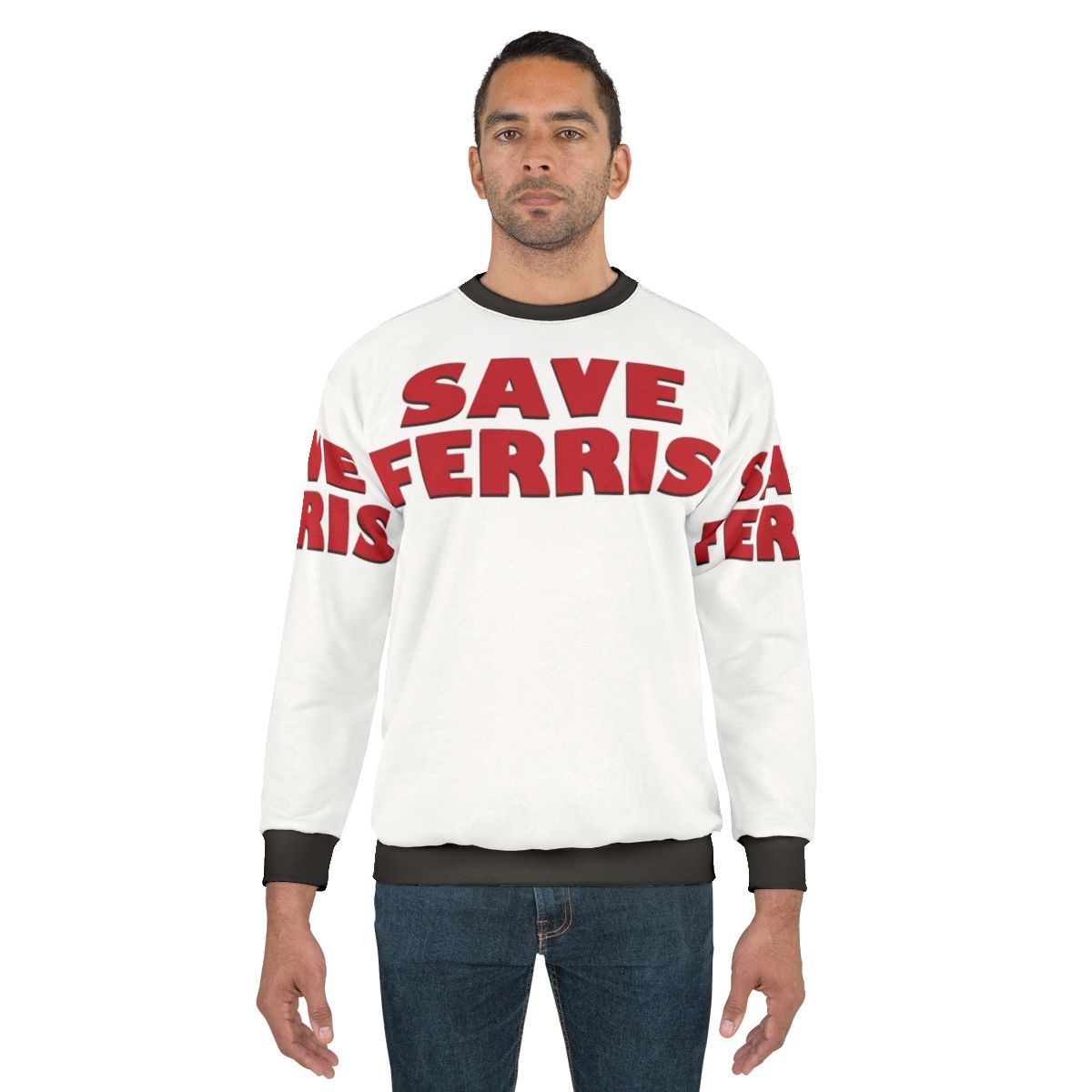 Save Ferris 80s movie vintage-style sweatshirt