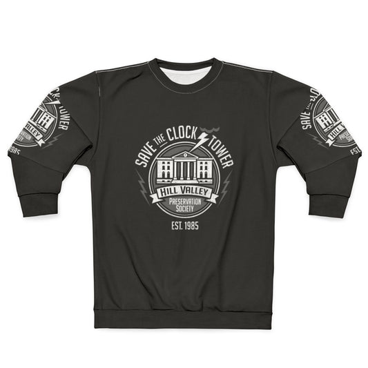 Save The Clock Tower BTTF Sweatshirt with Back To The Future Logo