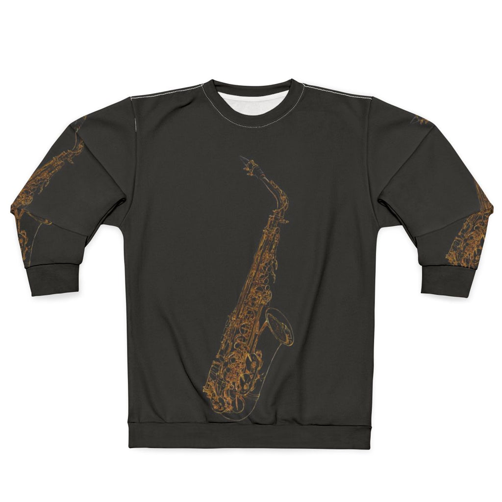 Saxophone Jazz Blues Art Design Sweatshirt