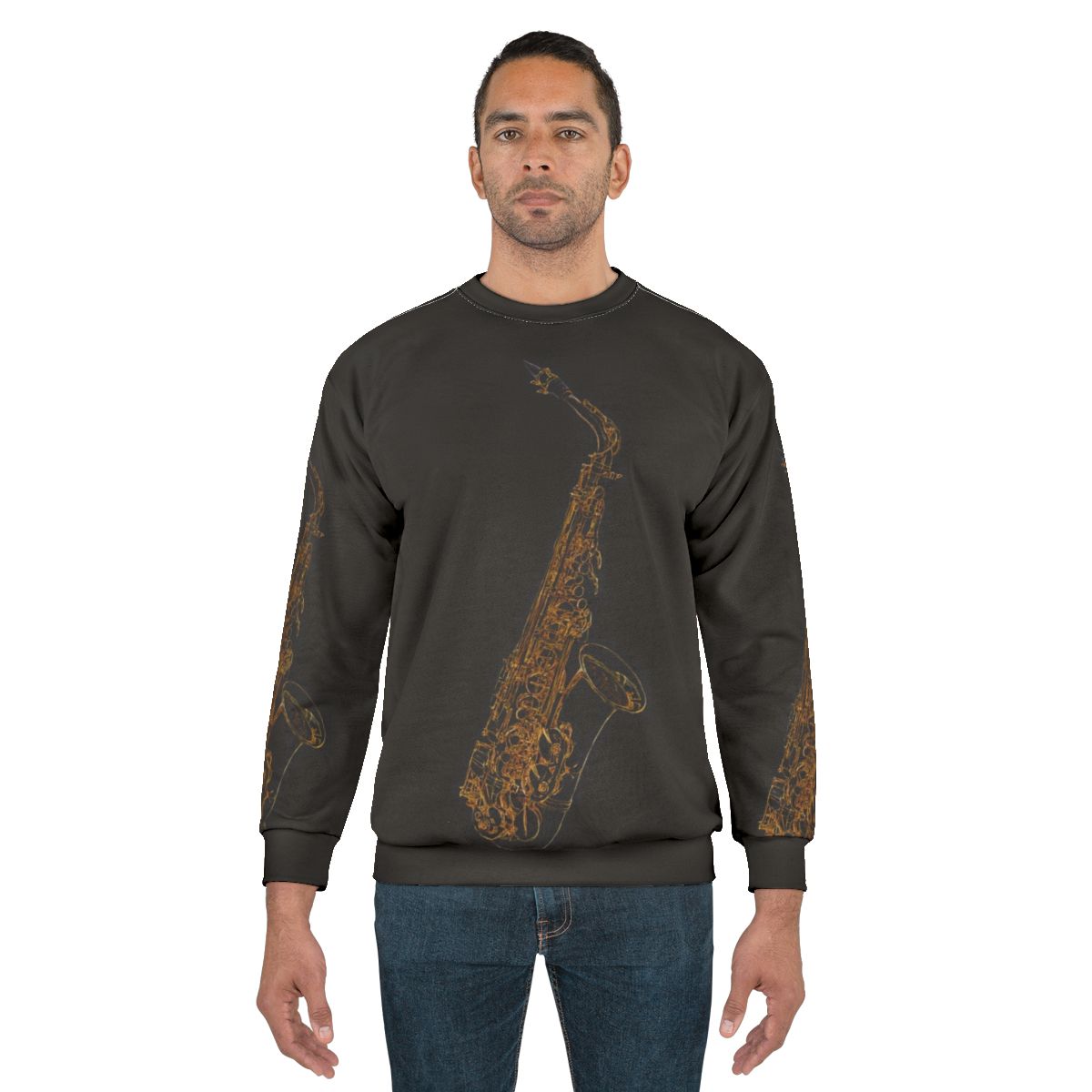 Saxophone Jazz Blues Art Design Sweatshirt