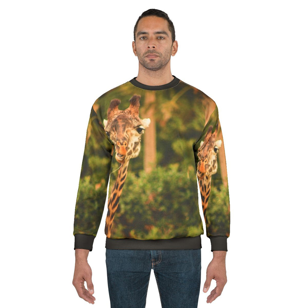 Giraffe Themed "Say What" Sweatshirt