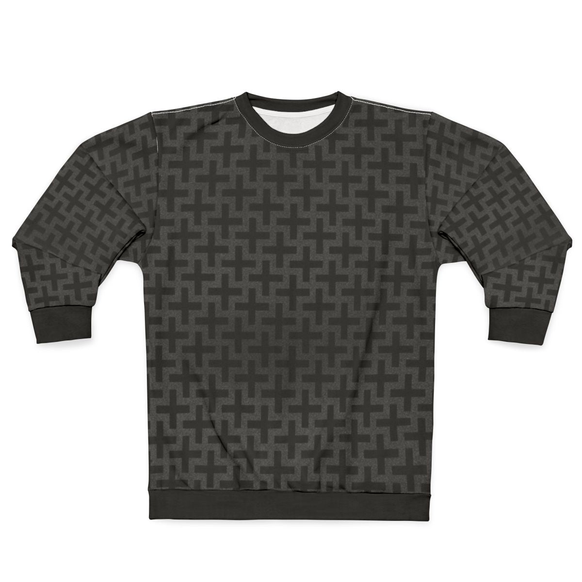 Sayagata sacred geometry sweatshirt with repeating swastika pattern