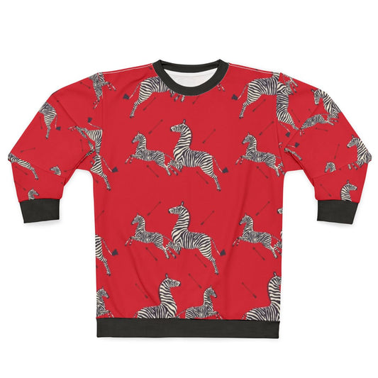 Scalamandre Zebra Red The Royal Tenenbaums Sweatshirt