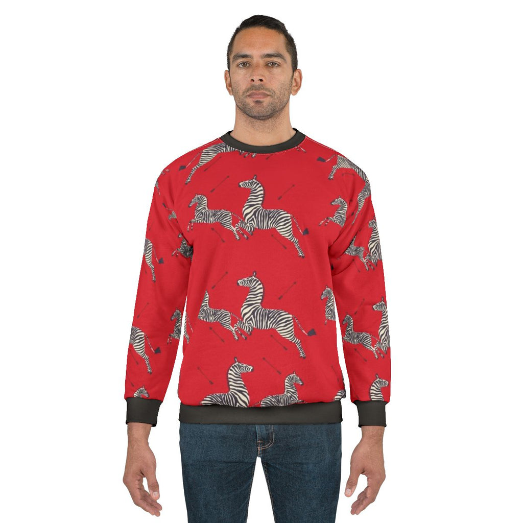 Scalamandre Zebra Red The Royal Tenenbaums Sweatshirt