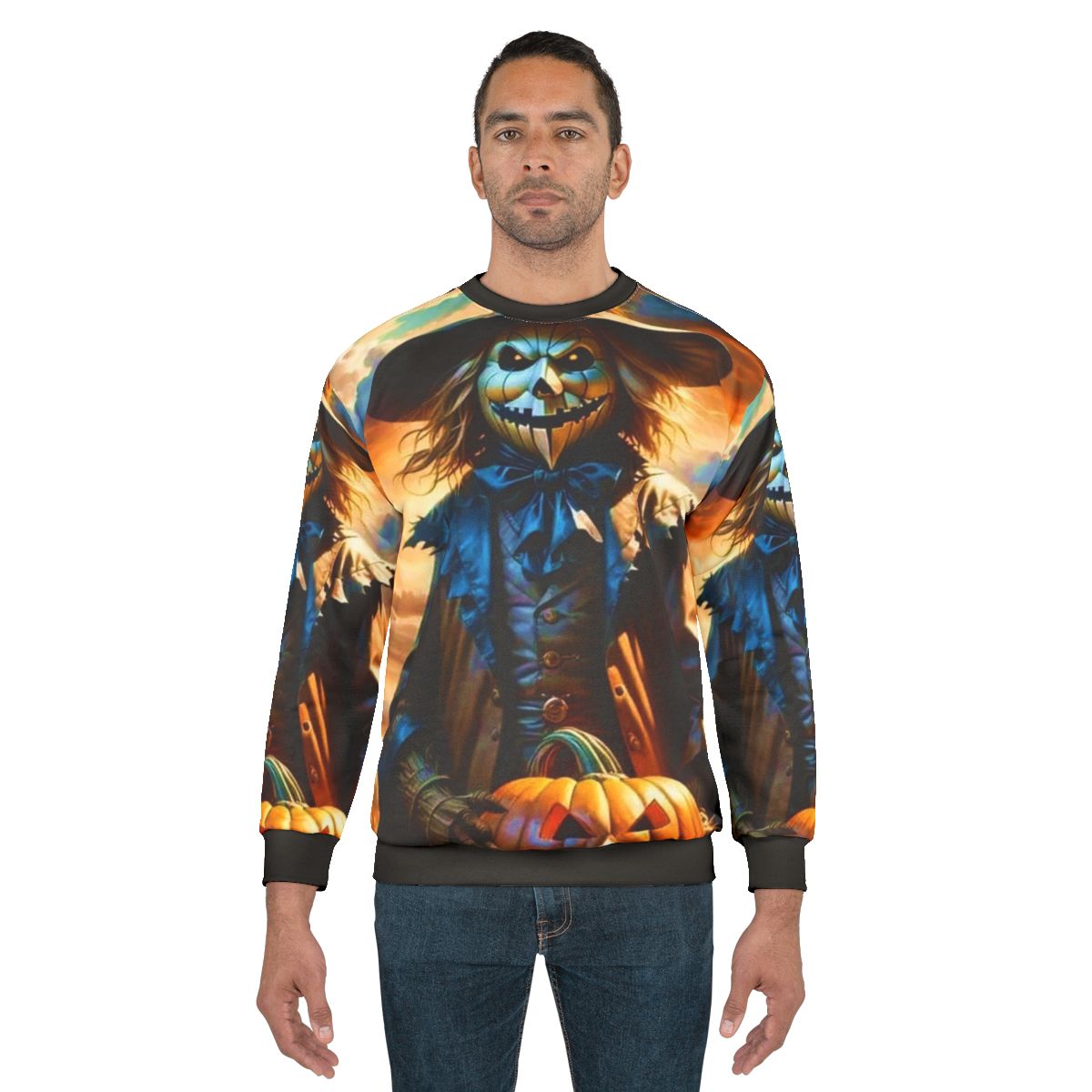 Eco-friendly bird scaring Halloween sweatshirt