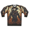 Scarecrow Halloween sweatshirt with folktale and legend inspired design