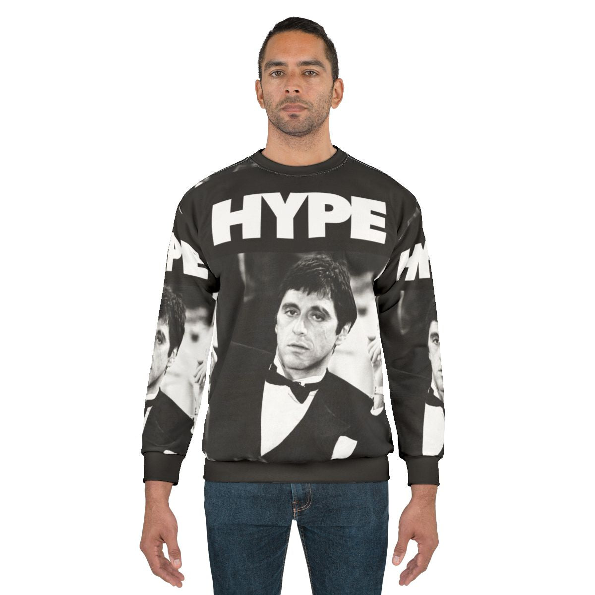 Scarface-inspired sweatshirt featuring Al Pacino