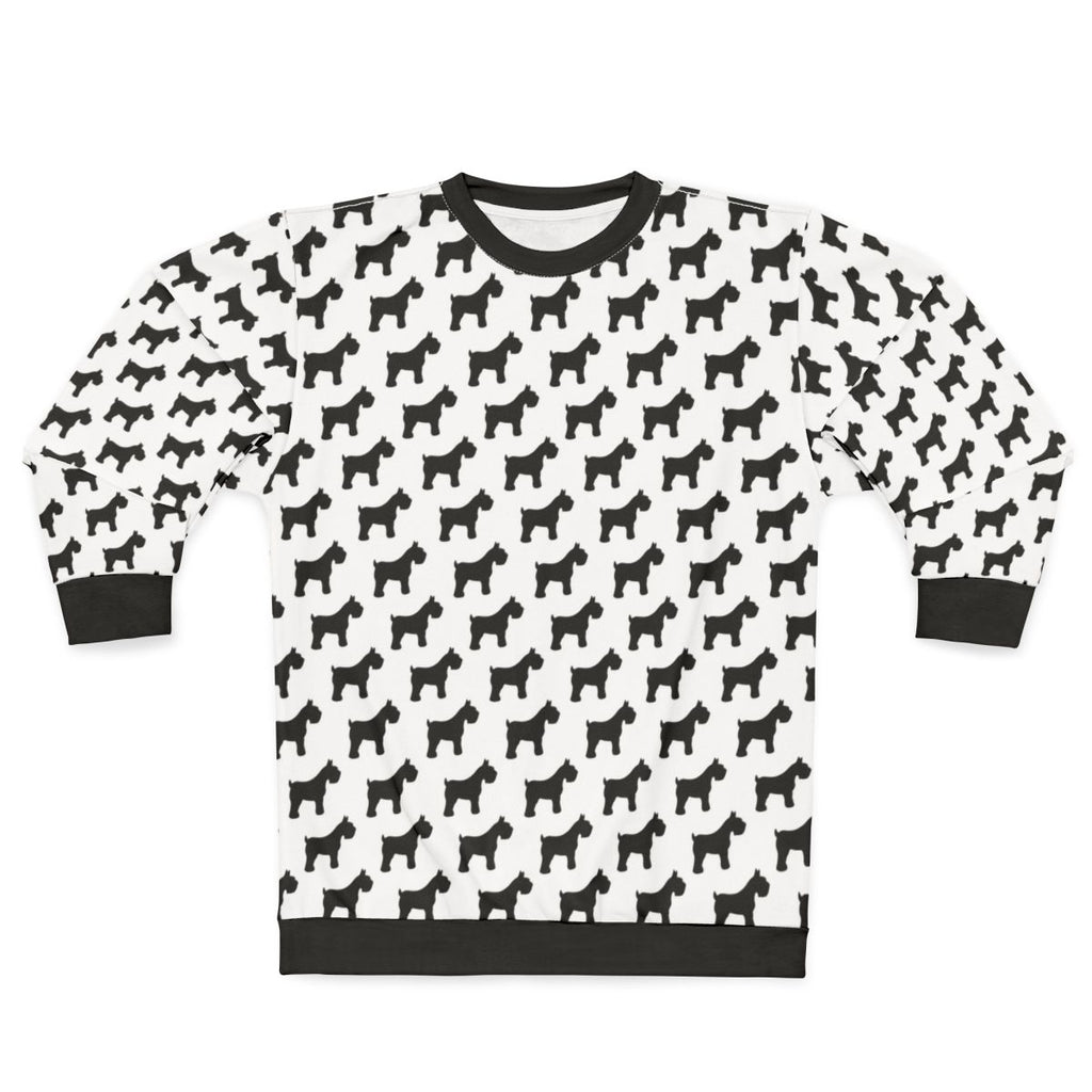 Schnauzer Sweatshirt with Houndstooth Pattern