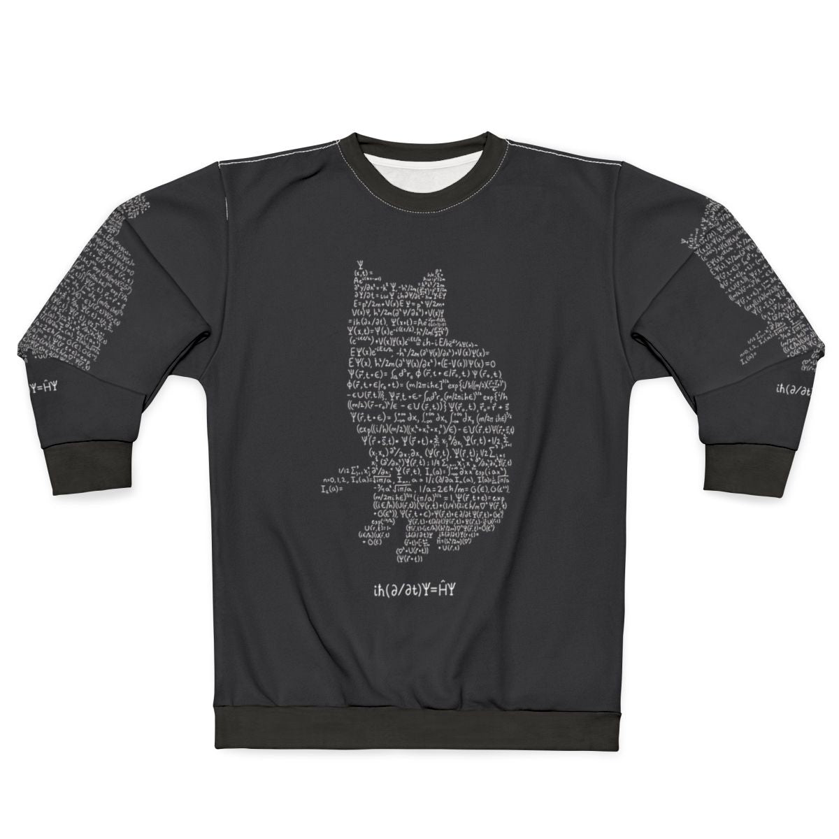 Schroedinger Sweatshirt featuring Schroedinger's Cat Quantum Physics Equation