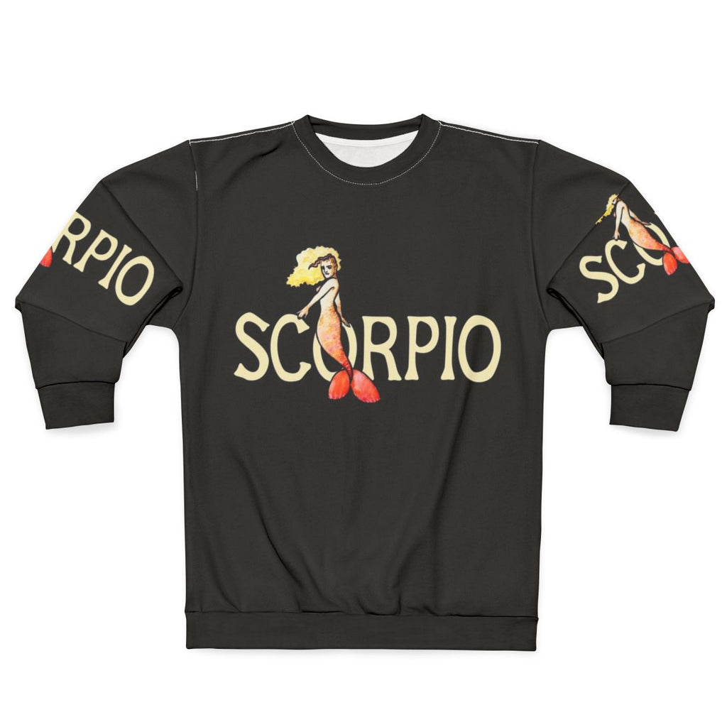 Scorpio Mermaid Sweatshirt with Zodiac Symbol