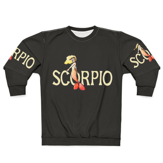 Scorpio Mermaid Sweatshirt with Zodiac Symbol