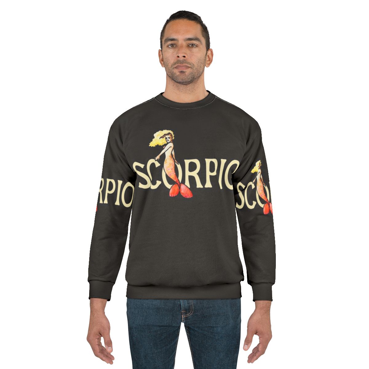 Scorpio Mermaid Sweatshirt with Zodiac Symbol