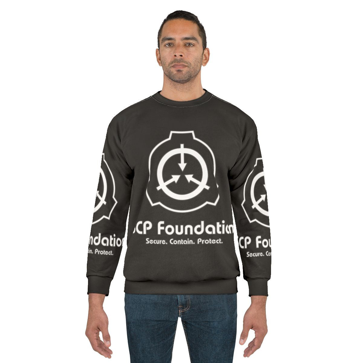 SCP Foundation White Sweatshirt with SCP Logo