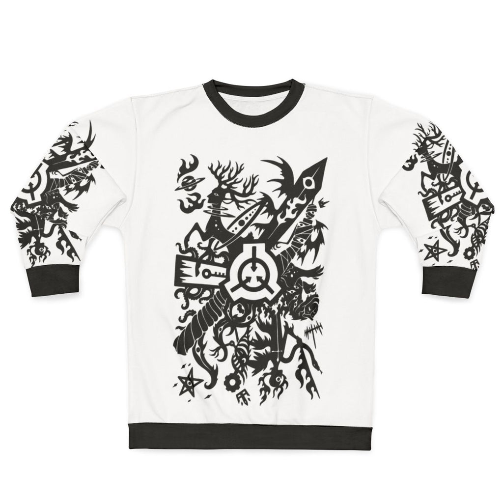 SCP Foundation Sweatshirt featuring the iconic "Secure, Contain, Protect" logo