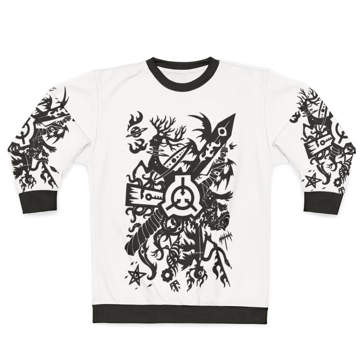 SCP Foundation Sweatshirt featuring the iconic "Secure, Contain, Protect" logo
