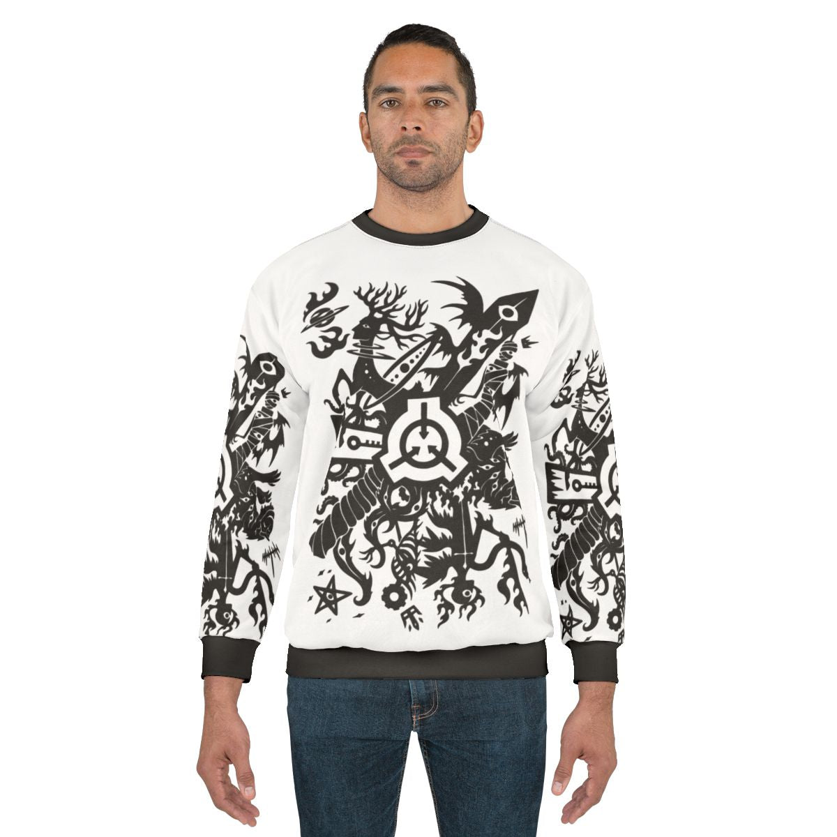 SCP Foundation Sweatshirt featuring the iconic "Secure, Contain, Protect" logo