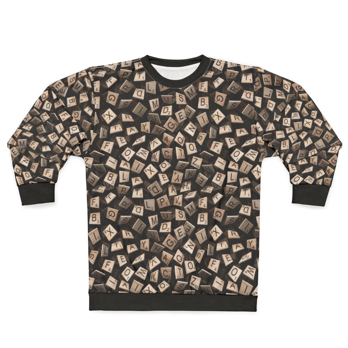Scrabble Tile Pattern Sweatshirt