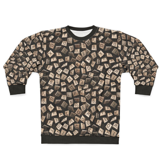 Scrabble Tile Pattern Sweatshirt