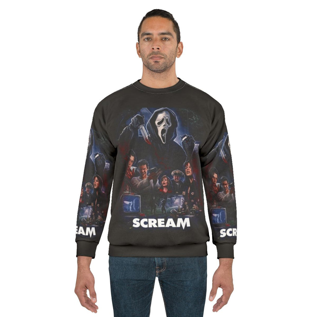 Scream movie ghostface sweatshirt with horror artwork