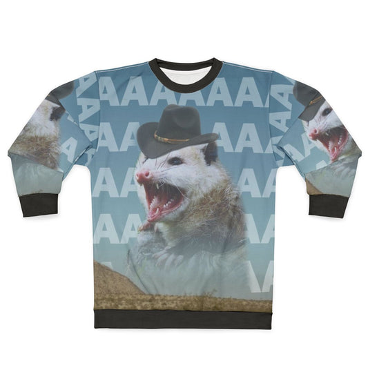 Vintage Screaming Cowboy Possum Sweatshirt