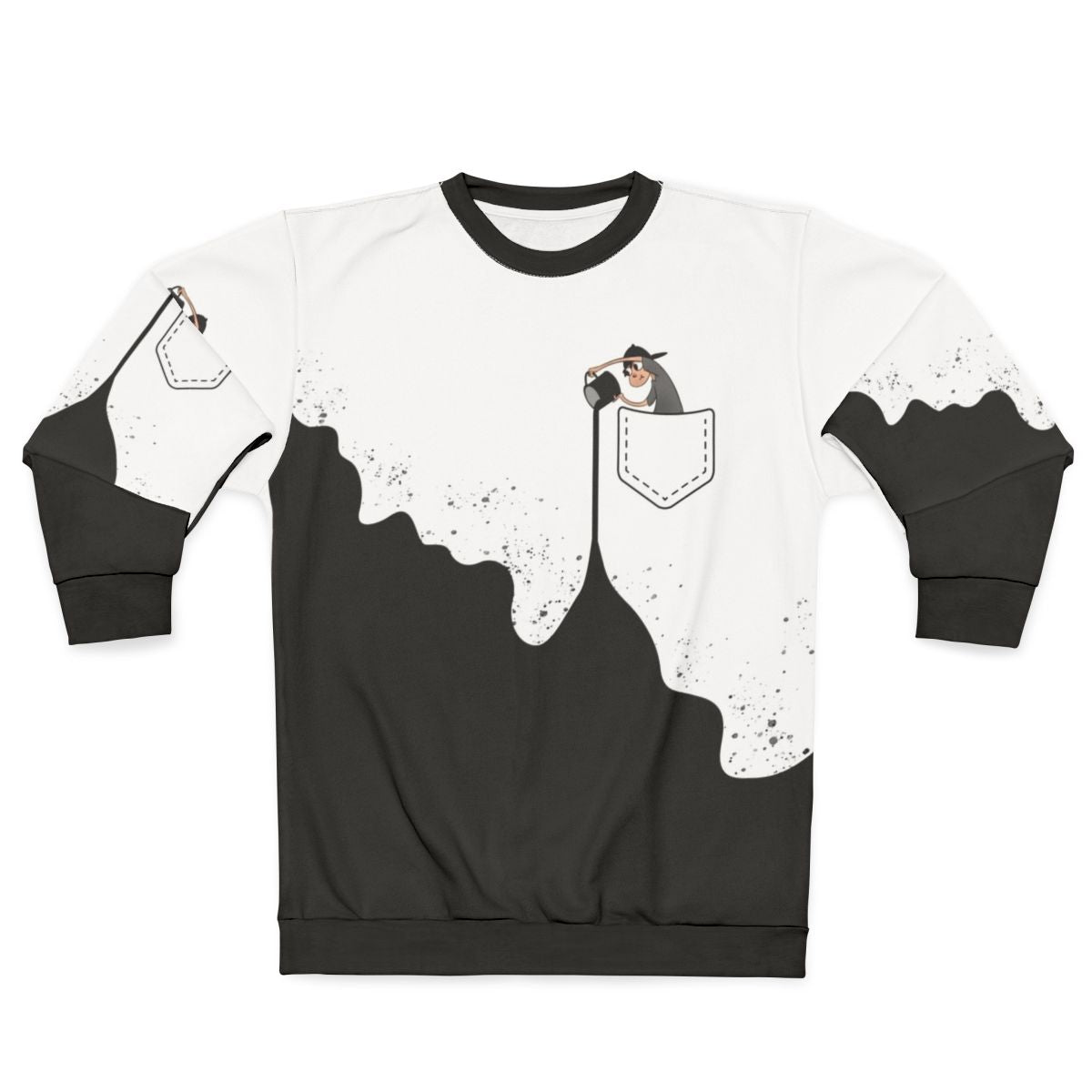 Colorful 'Sea of Paint' graphic design sweatshirt for kids and youth