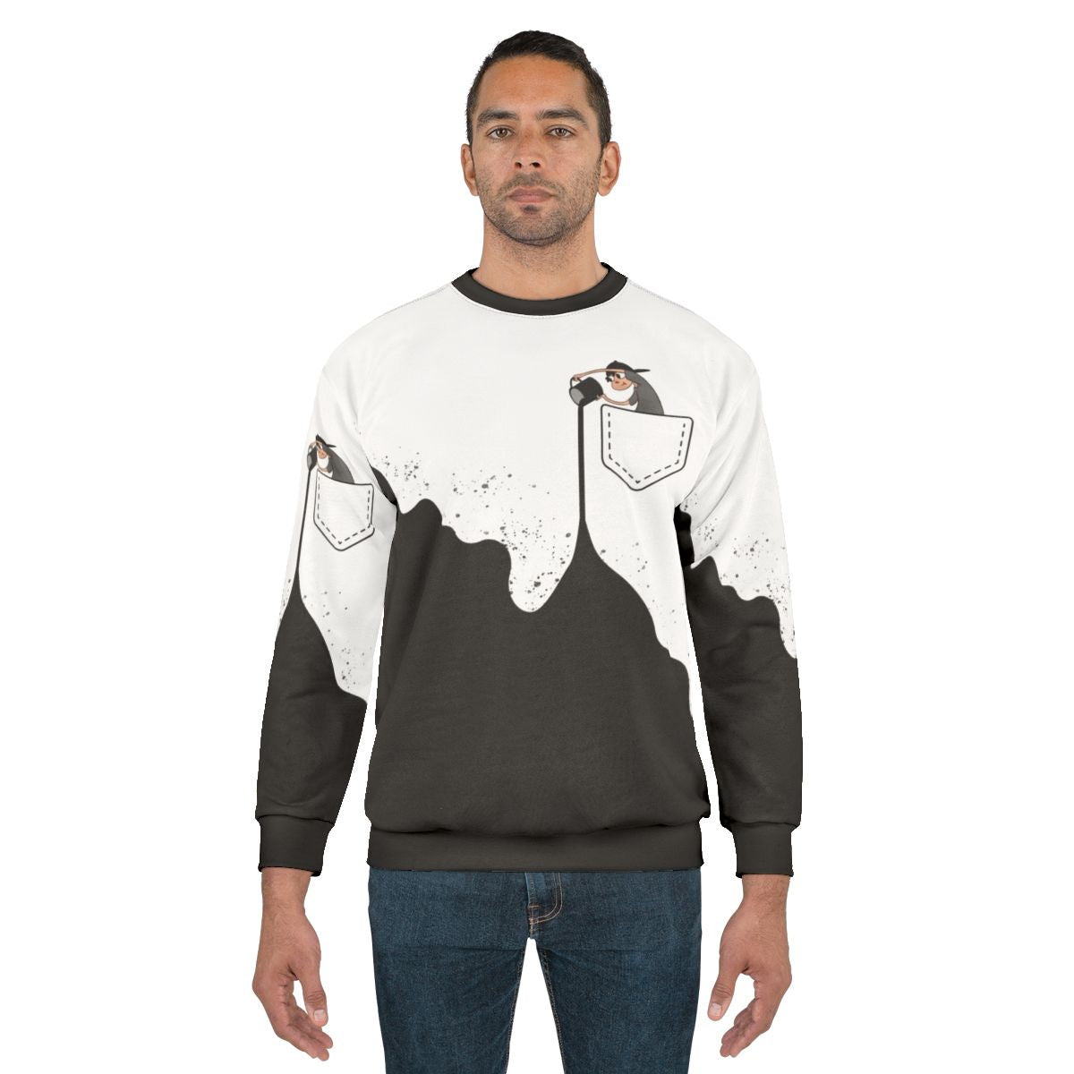 Colorful 'Sea of Paint' graphic design sweatshirt for kids and youth