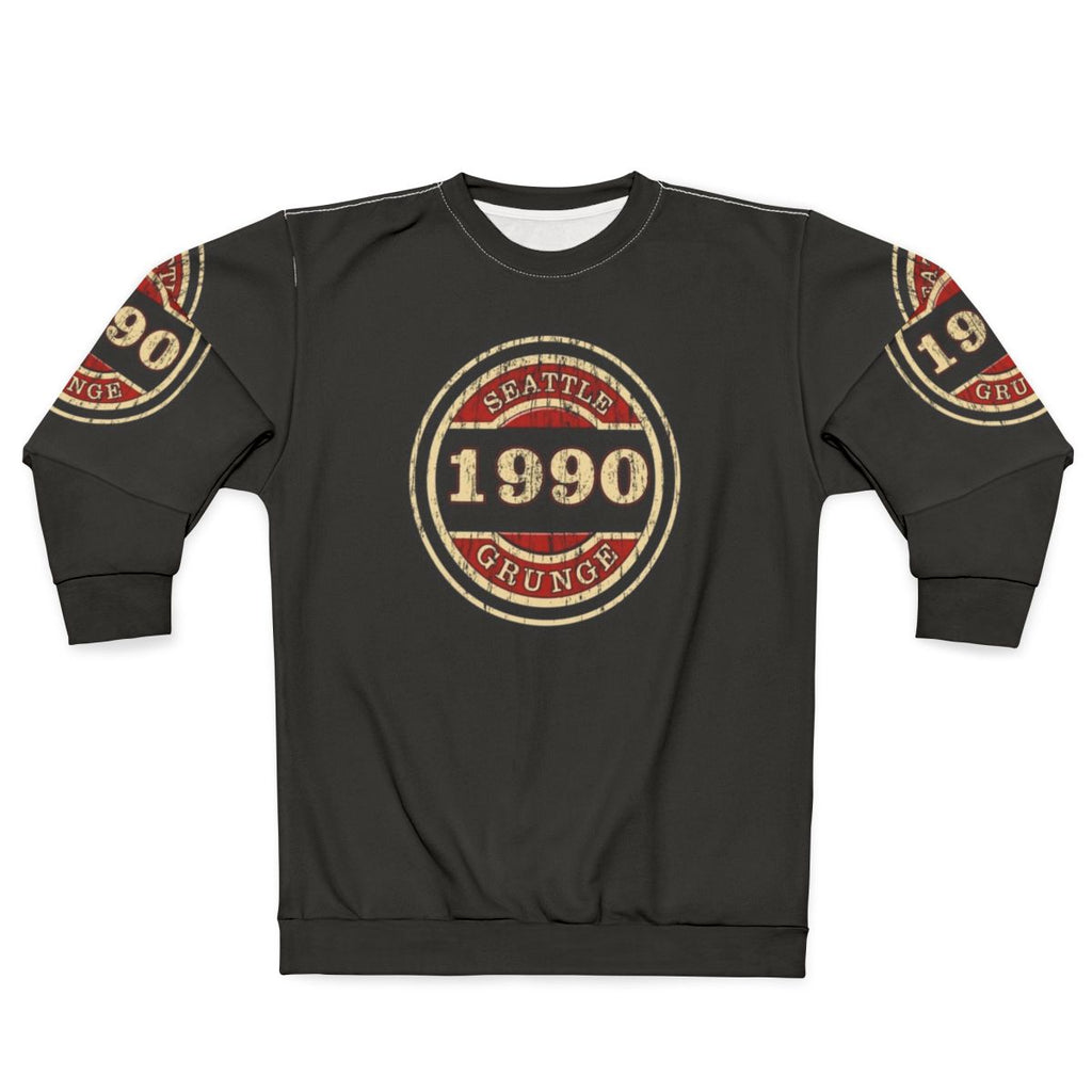 Seattle Grunge Sweatshirt with iconic 90s alternative rock bands