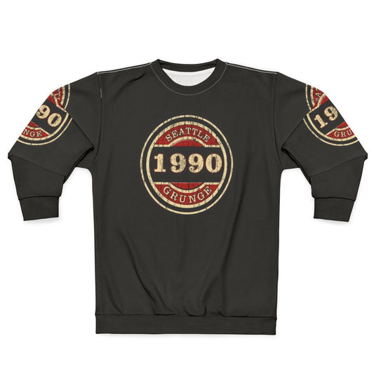 Seattle Grunge Sweatshirt with iconic 90s alternative rock bands