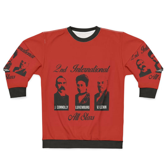 Second Socialist International Sweatshirt featuring socialist and communist revolution imagery